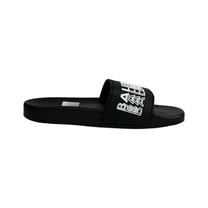 Balenciaga Black Logo Slides – Luxury Streetwear Comfort Sandals 🖤🔥