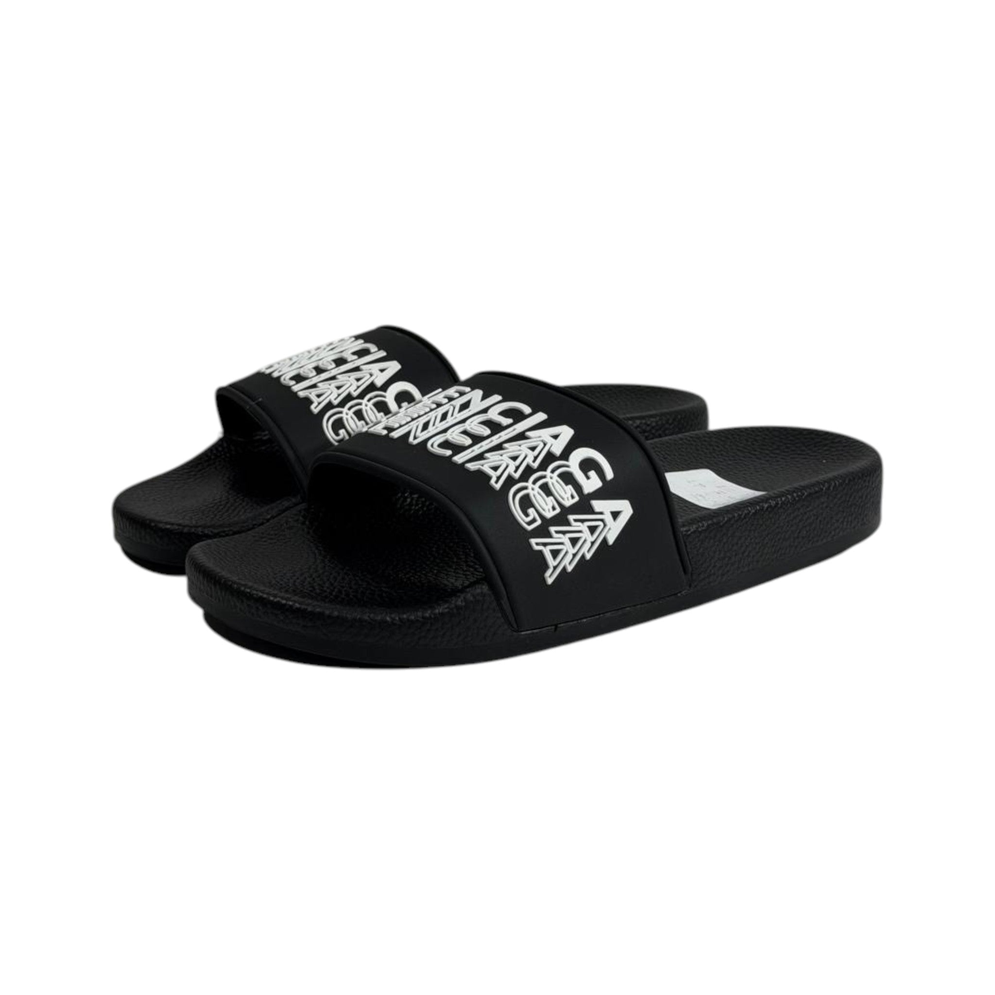 Balenciaga Black Logo Slides – Luxury Streetwear Comfort Sandals 🖤🔥