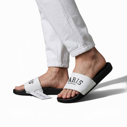 Balenciaga Paris Black & White Slides – Iconic Luxury Summer Sandals 🖤🤍👡