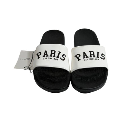 Balenciaga Paris Black & White Slides – Iconic Luxury Summer Sandals 🖤🤍👡