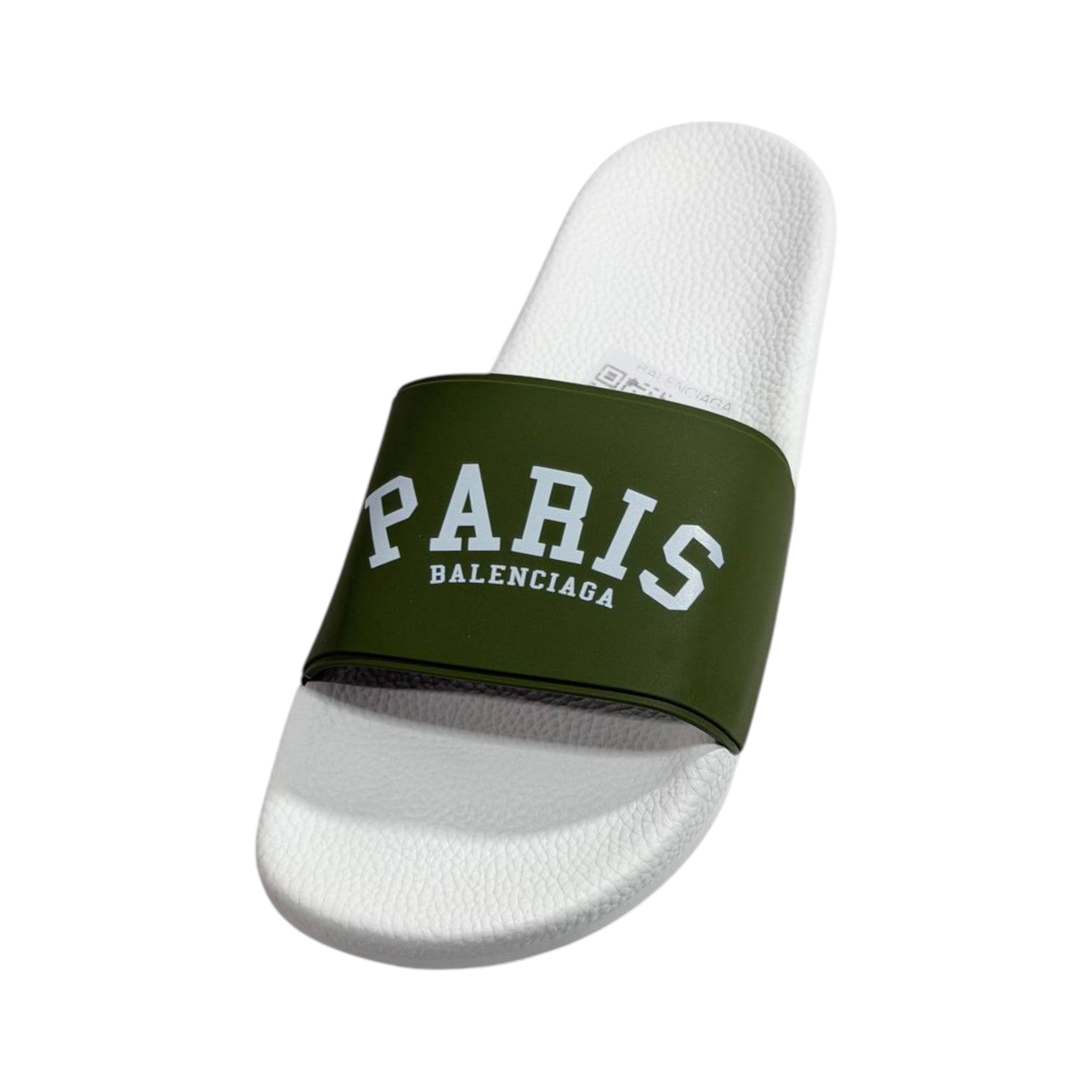Balenciaga Paris Green Slides – Luxury Statement Summer Sandals 💚🤍👡