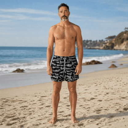 Balmain Logo Swim Shorts — Black