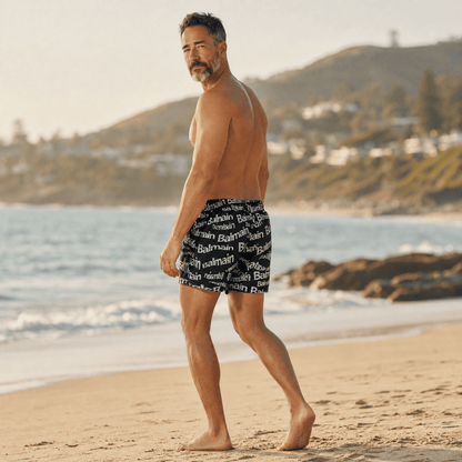 Balmain Logo Swim Shorts — Black