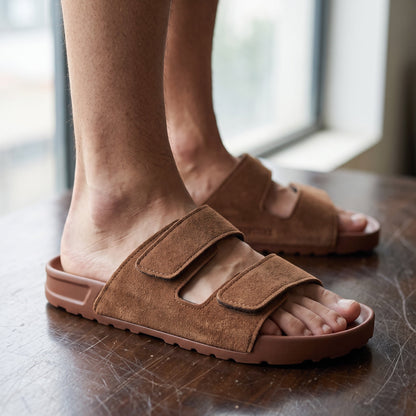 Birkenstock Arizona – Brown Suede Slide 🩴