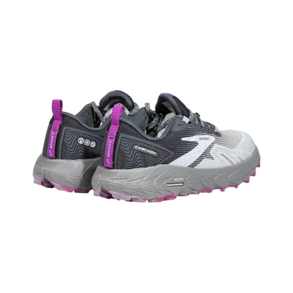 🏔️👟 Brooks Cascadia Trail Running Shoes – Grey Purple Outdoor Performance Sneakers ⚡