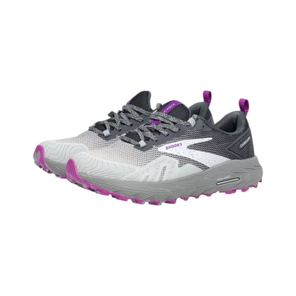 🏔️👟 Brooks Cascadia Trail Running Shoes – Grey Purple Outdoor Performance Sneakers ⚡