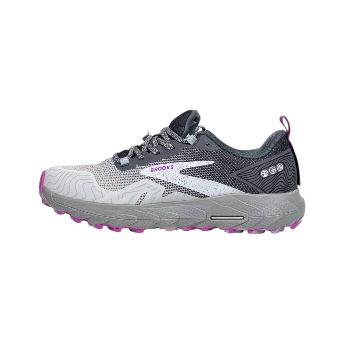 🏔️👟 Brooks Cascadia Trail Running Shoes – Grey Purple Outdoor Performance Sneakers ⚡
