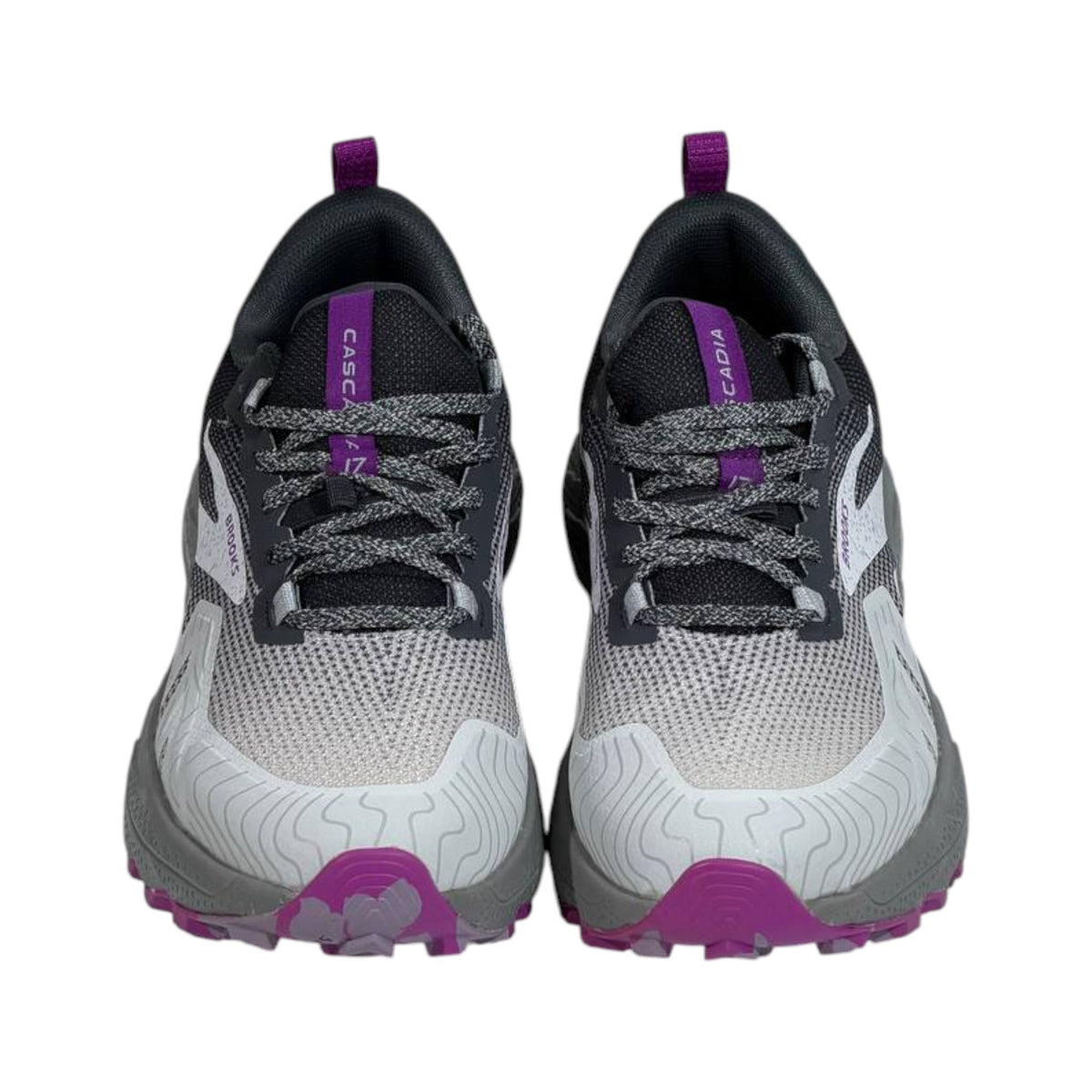 🏔️👟 Brooks Cascadia Trail Running Shoes – Grey Purple Outdoor Performance Sneakers ⚡