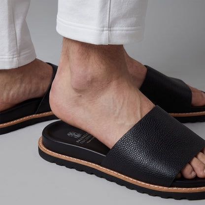 Brunello Cucinelli Sandals – Black Pebbled 🖤