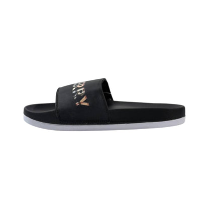 Burberry Check Logo Slides – Triple Black Edition 🖤✨