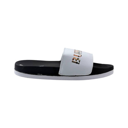 Burberry Check Logo Slides – White Edition 🤍✨