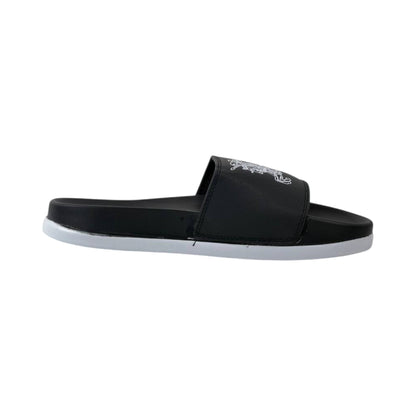 🩴 Burberry Equestrian Knight Slides – Black & White Signature Edition 🖤🤍✨