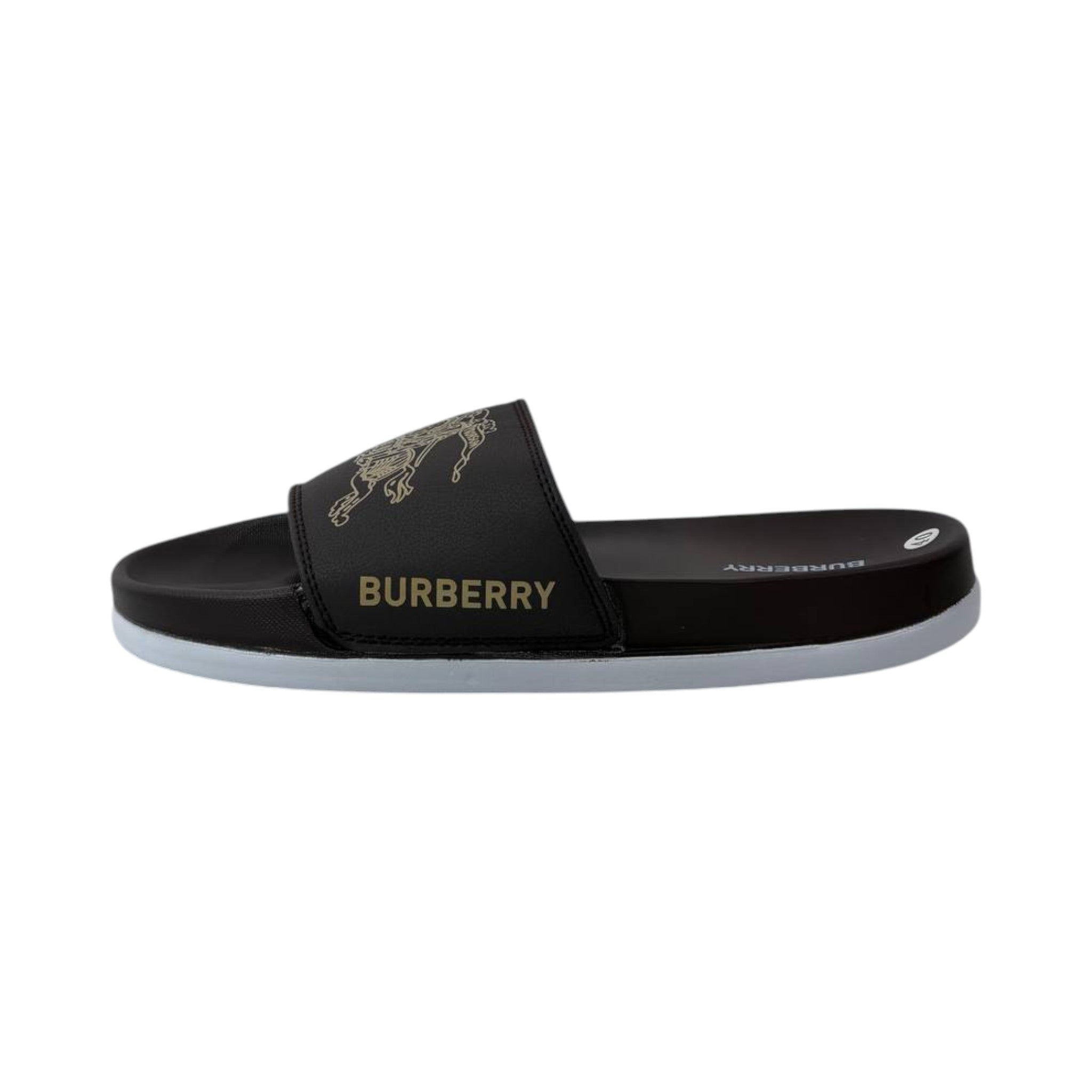 🩴 Burberry Equestrian Knight Slides – Dark Brown Luxury Edition 🤎✨