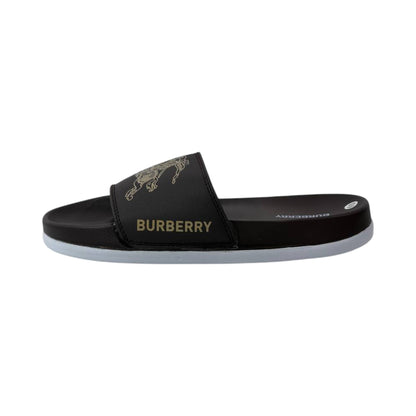 🩴 Burberry Equestrian Knight Slides – Dark Brown Luxury Edition 🤎✨