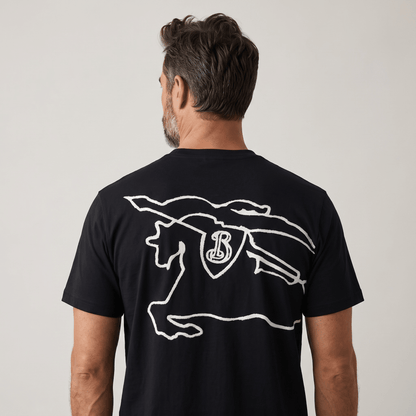 Burberry Graphic Cotton T-Shirt – Black