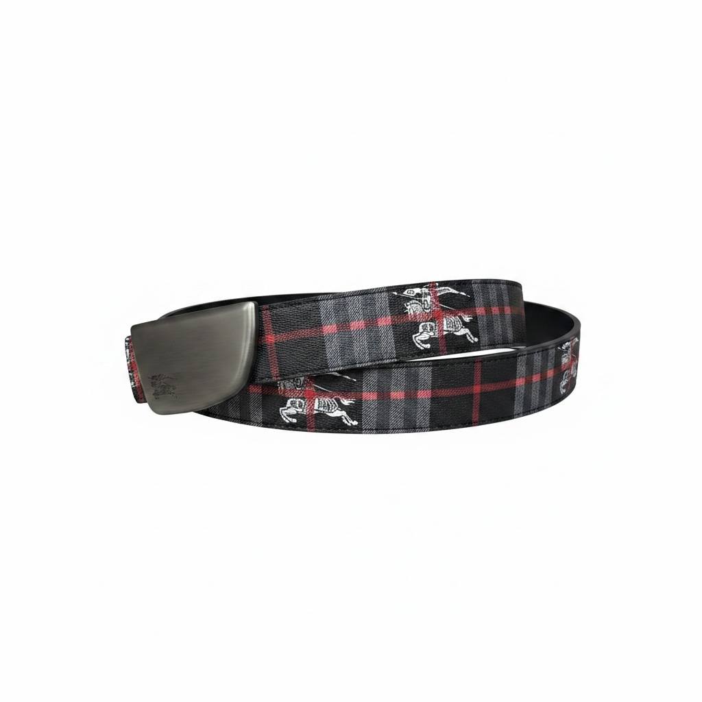 Burberry Heritage Check Leather Belt 125CM 🖤✨