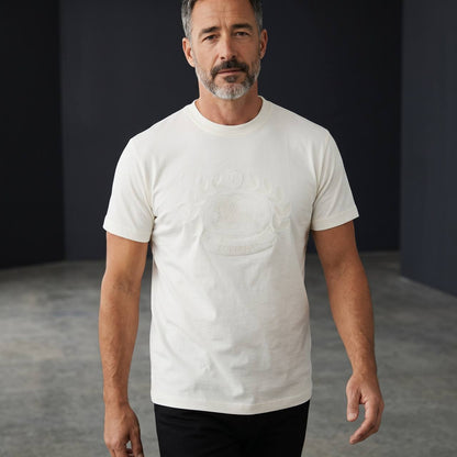 Burberry Heritage Crest Embossed T-Shirt – Ivory White 🤍✨