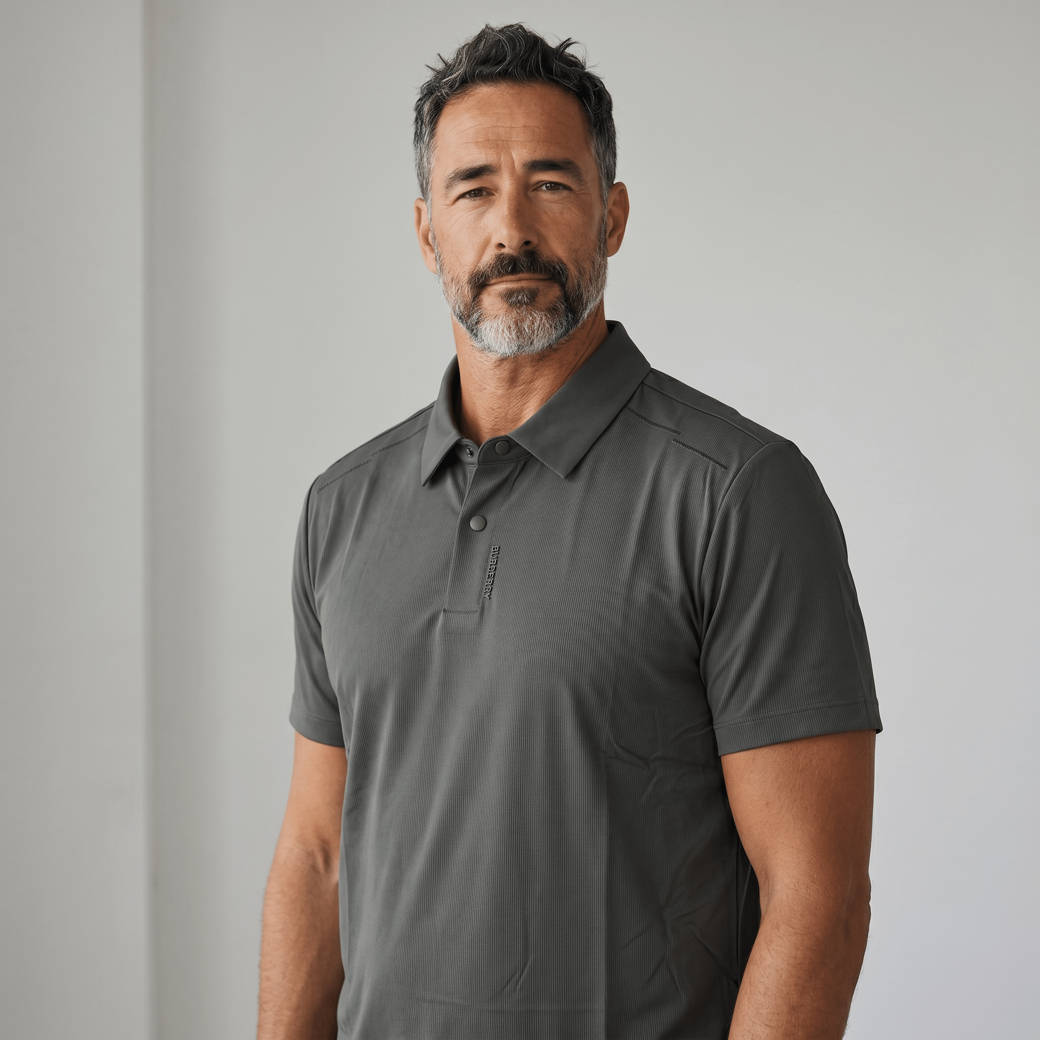 🩶✨ Burberry Luxury Polo Shirt – Modern Minimalist Edition 👔🔥