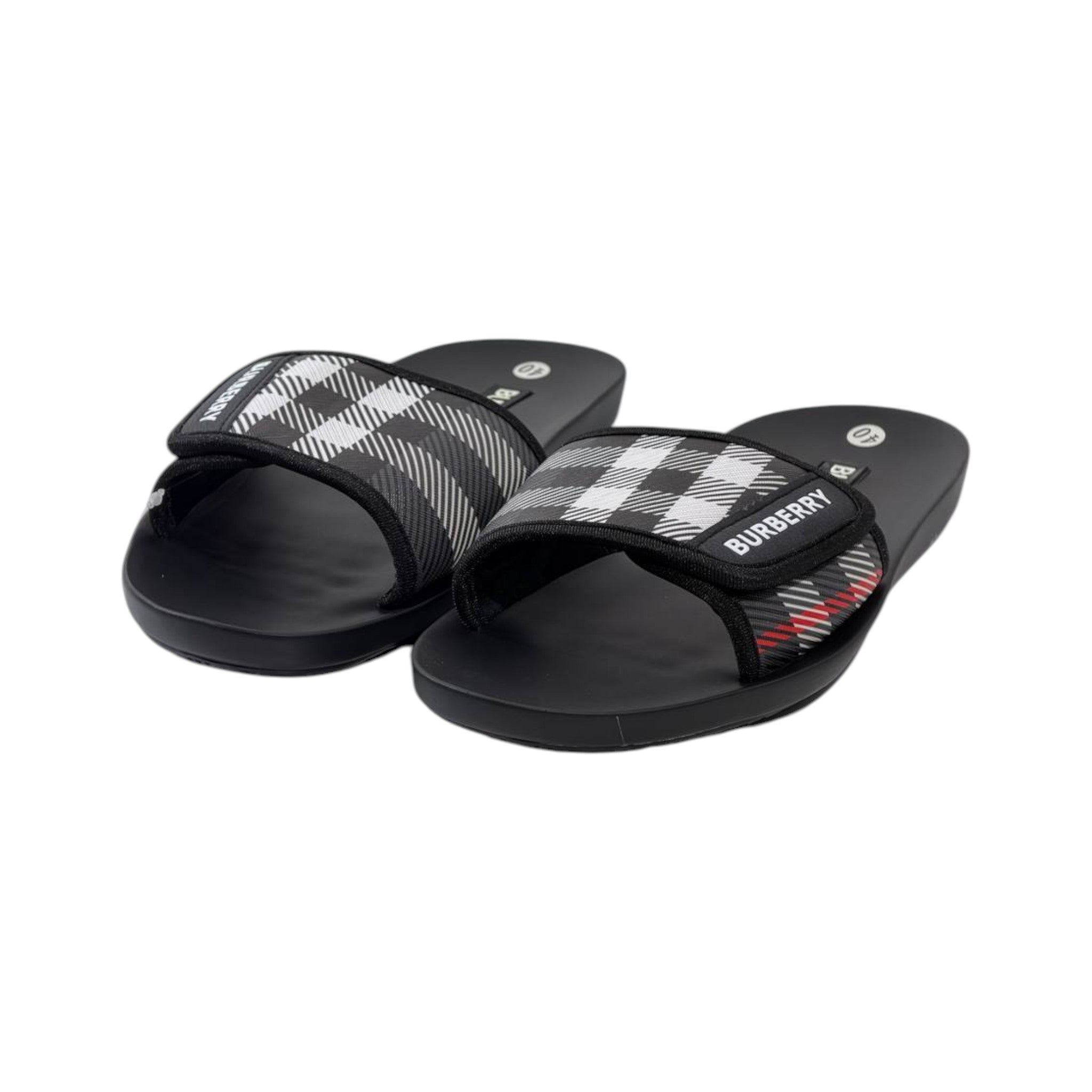 ✨ Burberry x Goodyear Check Slides – Luxury Comfort Meets Everyday Style