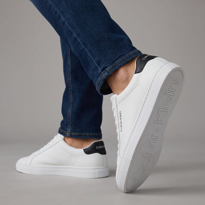 Calvin Klein Court Sneaker – White/Black 👟⚪️
