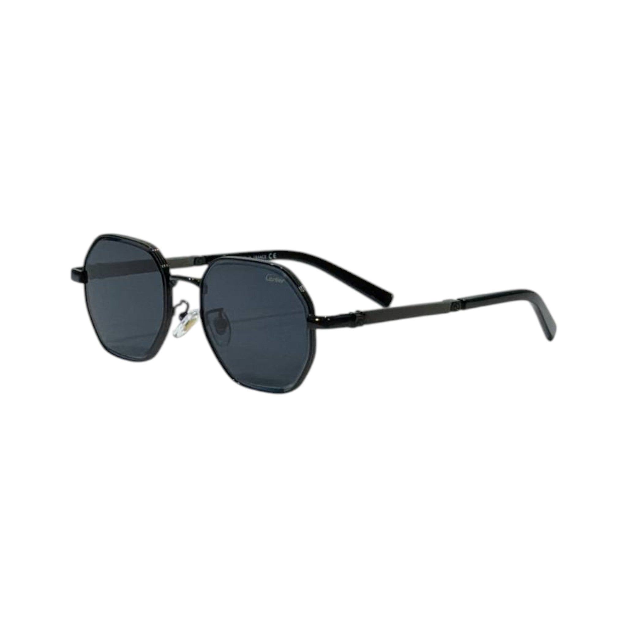 🕶️ Cartier-Inspired Black Geometric Sunglasses | Modern Luxury Edition ✨
