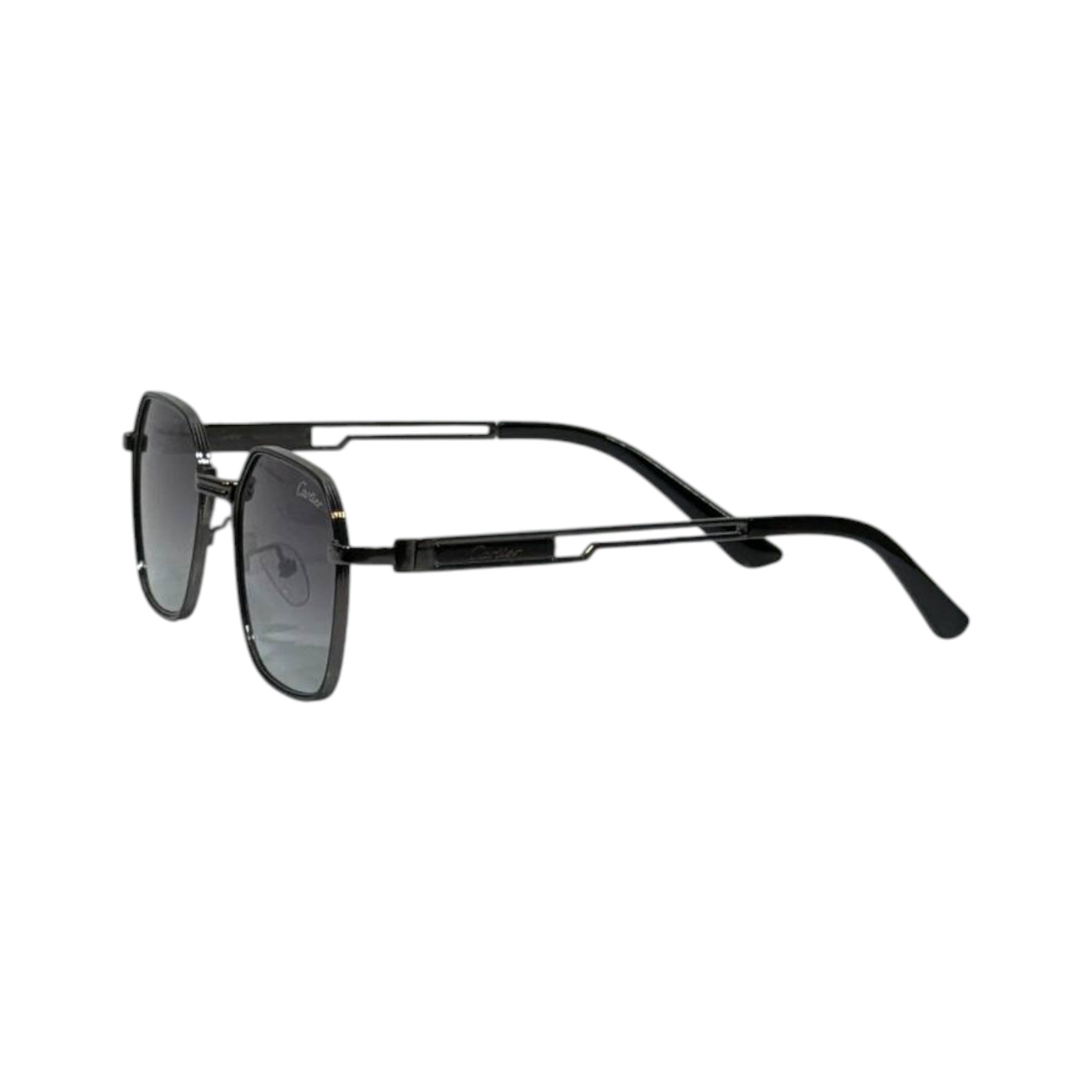 Cartier Noir Geometric Aviator Sunglasses