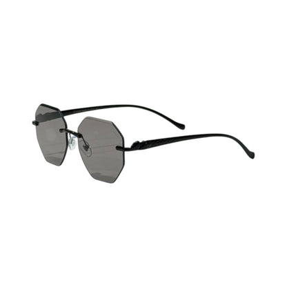 🕶️ Cartier Rimless Geometric Sunglasses – Black Luxury Edition ✨