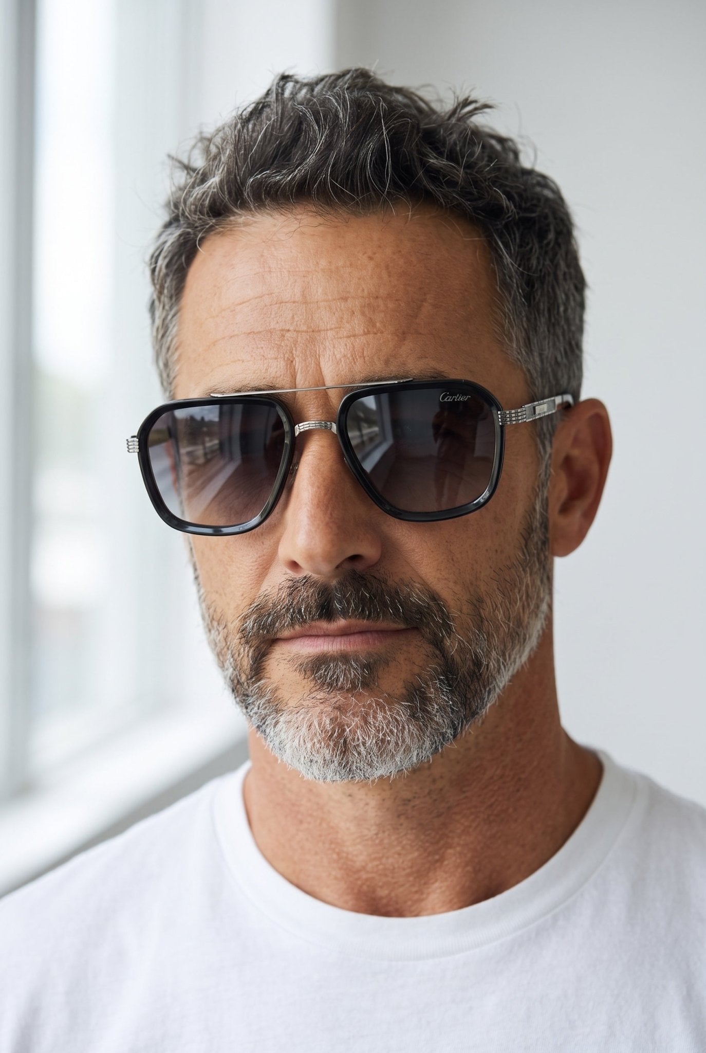 Cartier Sunglasses – Black Double‑Bridge Aviator 🕶️