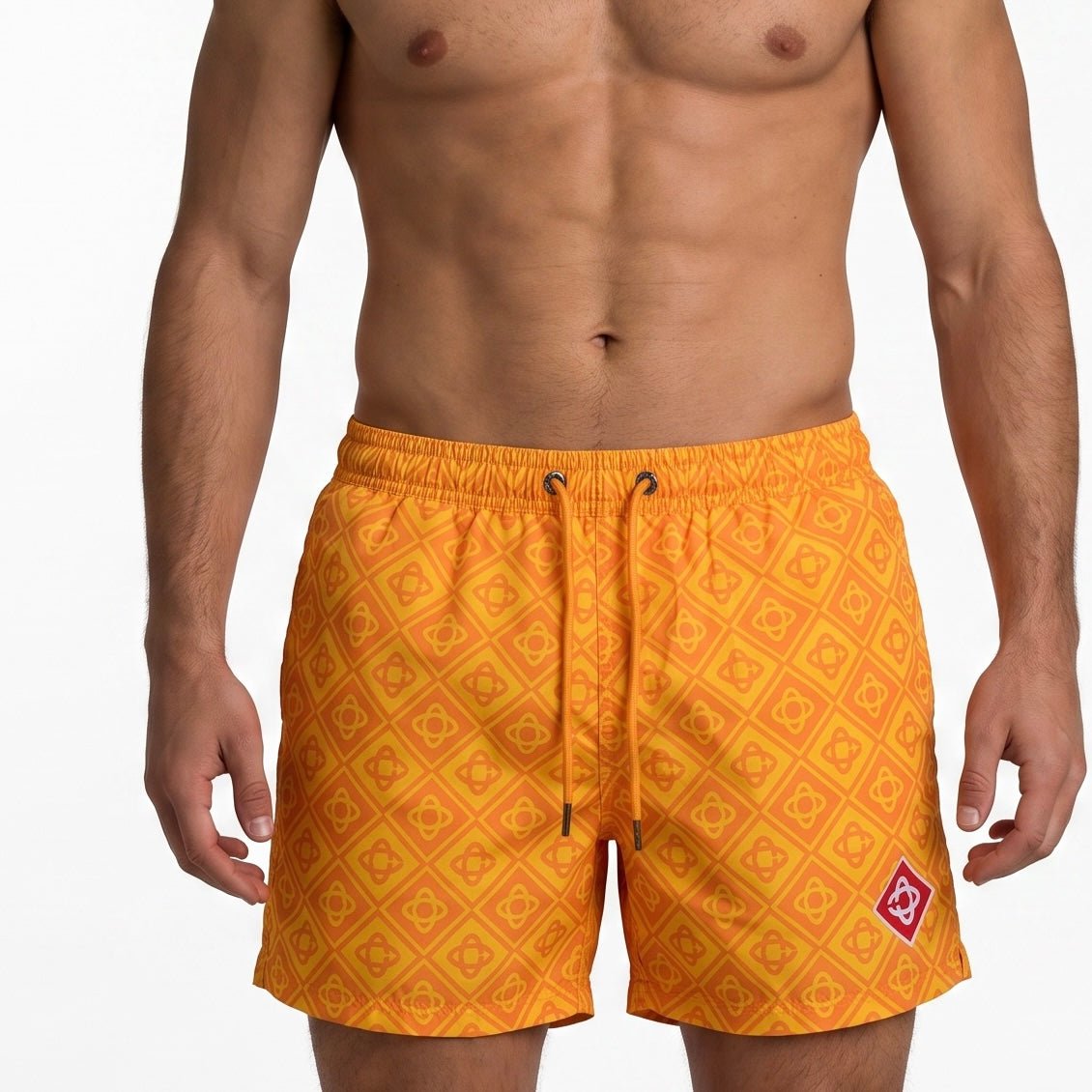 Casablanca Monogram Swim Shorts — Orange