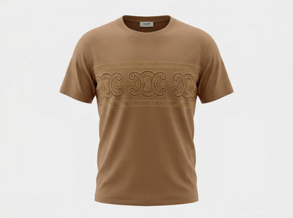 Celine Camel Triomphe Logo T-Shirt 🤎✨