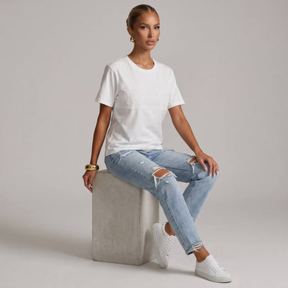 Celine White Triomphe Logo T-Shirt 🤍✨