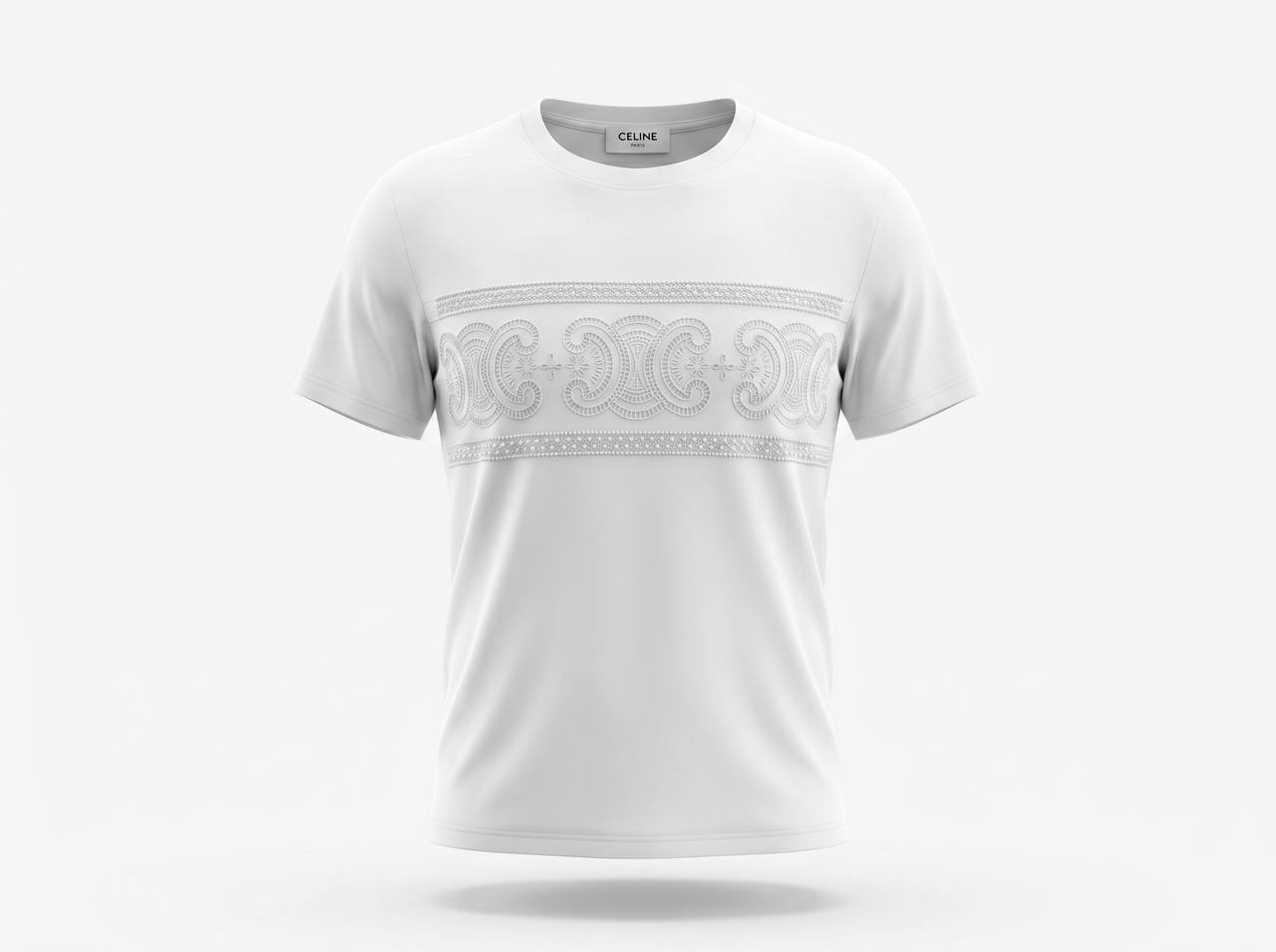 Celine White Triomphe Logo T-Shirt 🤍✨