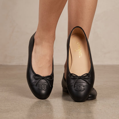 Chanel Ballet Flat – Black Leather 🖤
