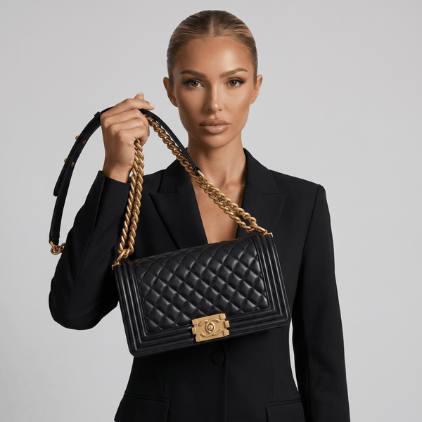 🖤 Chanel Boy Flap Bag – Classic Black Quilted Shoulder Bag