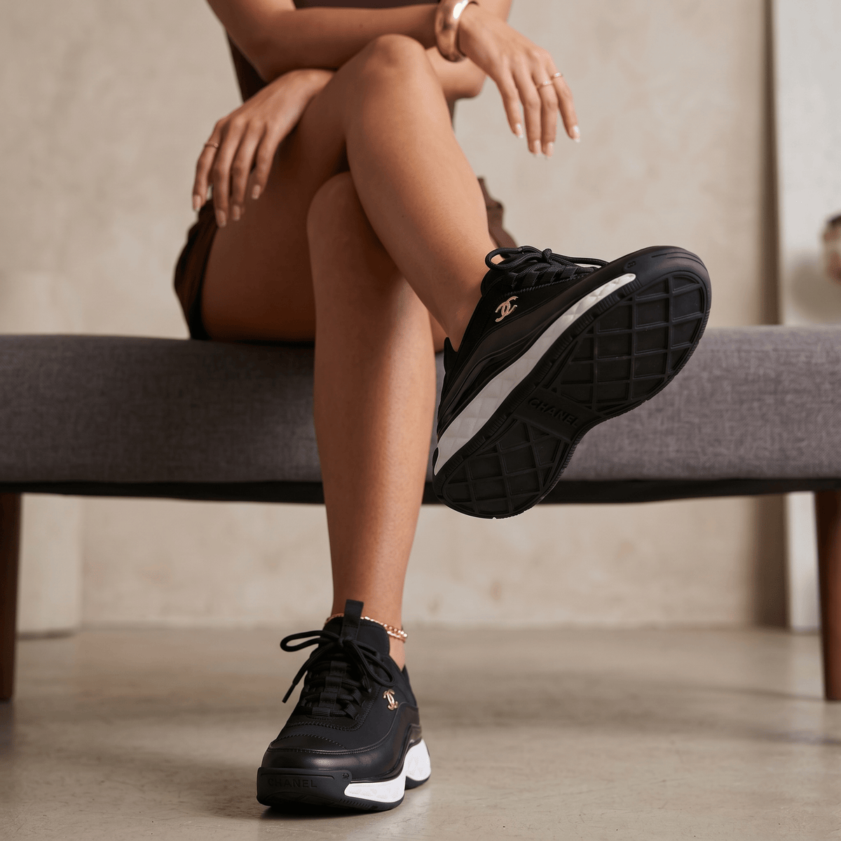 Chanel Chunky Runner Sneakers – Black Luxe Edition 🖤✨