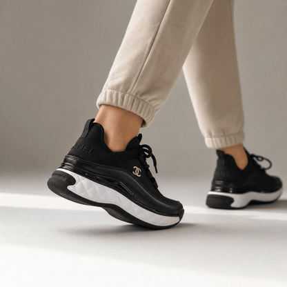 Chanel Chunky Runner Sneakers – Black Luxe Edition 🖤✨