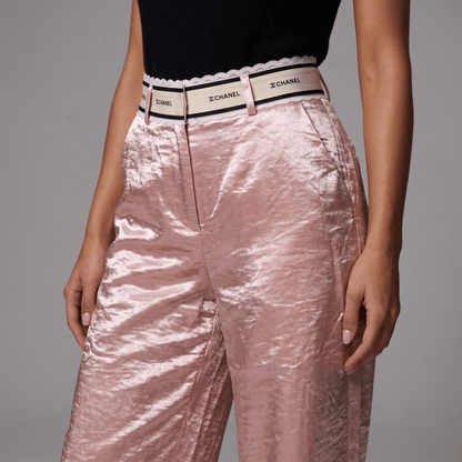 Chanel Satin Wide-Leg Trousers ✨🌸🤍