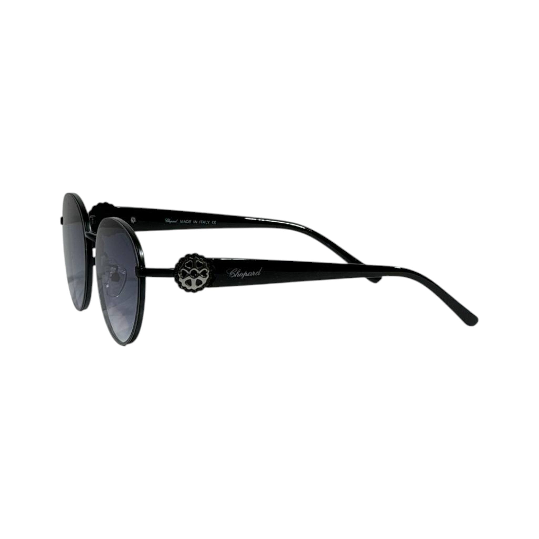 Chopard Round Black Sunglasses 🕶️ | Gradient Lens Luxury Eyewear