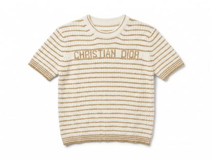 ✨ Christian Dior Metallic Stripe Knit Top