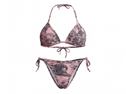 Christian Dior Toile de Jouy Pink Beach Set 🌸🖤🏖️