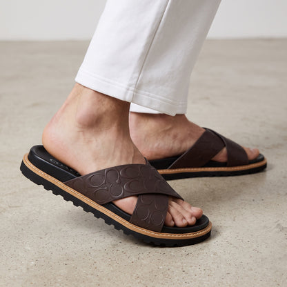 Coach Crossover Sandal – Chocolate Brown 🟫🩴