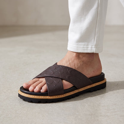 Coach Crossover Sandal – Chocolate Brown 🟫🩴
