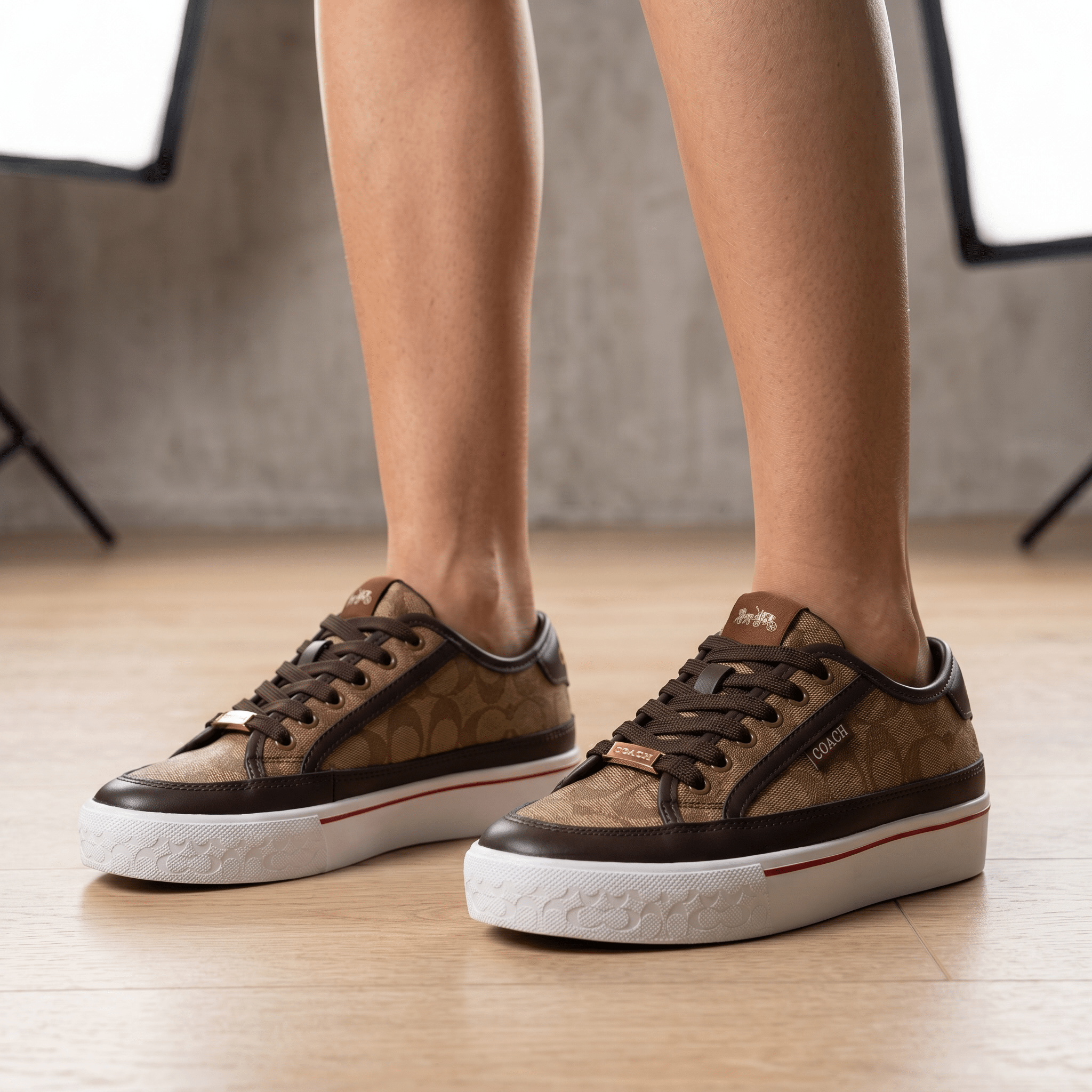 Coach Platform Signature Sneakers – Brown Monogram Edition 🤎✨