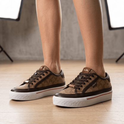 Coach Platform Signature Sneakers – Brown Monogram Edition 🤎✨
