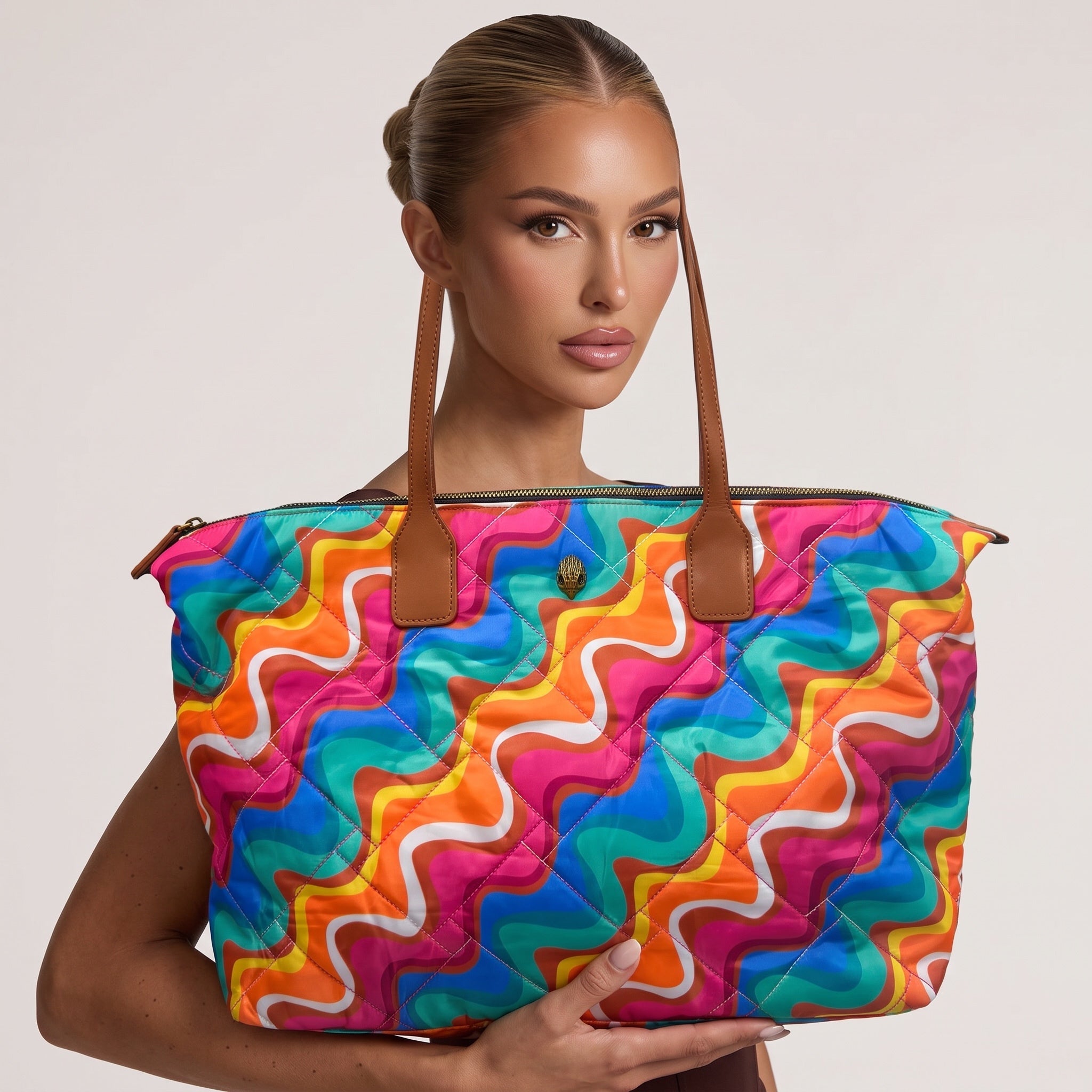 Kurt geiger Quilted Tote – Multi Swirl 👜🌈