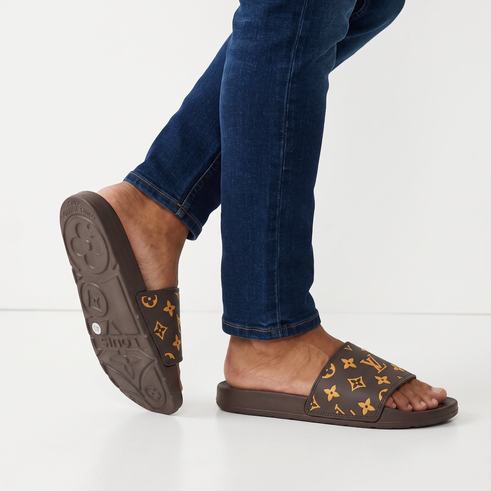 Louis Vuitton Monogram Slide – Brown Pool Slide 🩴