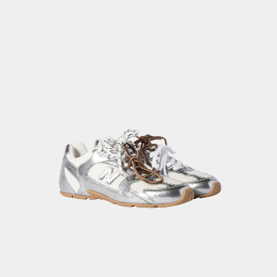 New Balance 328 Trainer — Silver & White