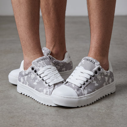 Numeris Sneakers – Grey Camo 👟✨