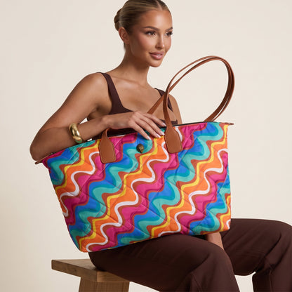 Kurt geiger Quilted Tote – Multi Swirl 👜🌈