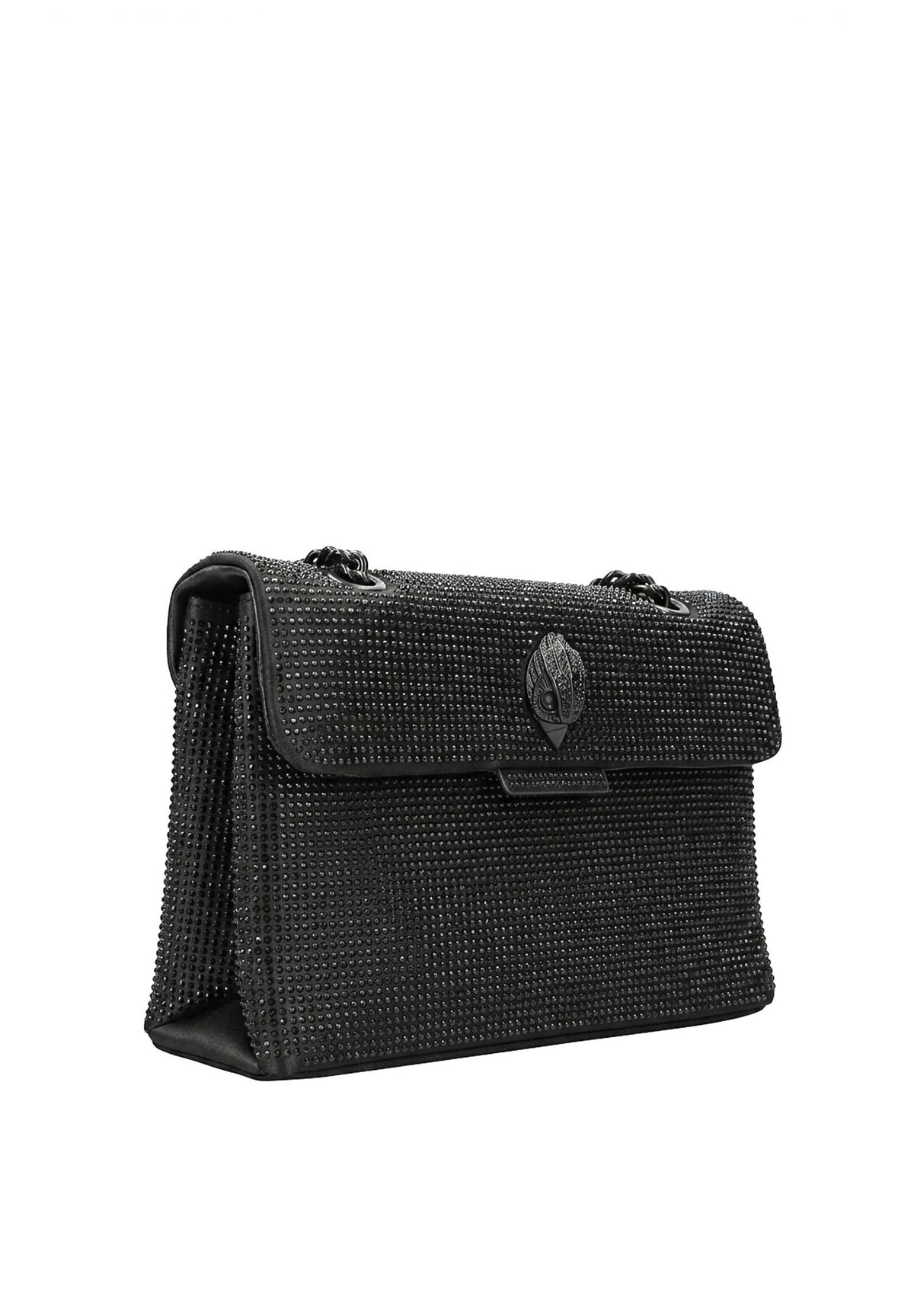 Kurt Geiger Shoulder Bag – Black Crystal Chain 🖤✨